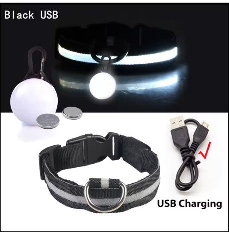 collier noir lumineux avec fil 