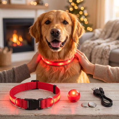Collier lumineux pour chien | Rechargeable 500m