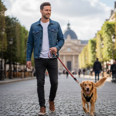 Laisse pour Chien Double bande décorative