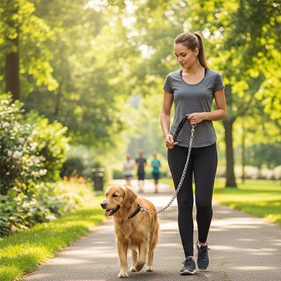 Laisse pour chien Poignée en cuir véritable