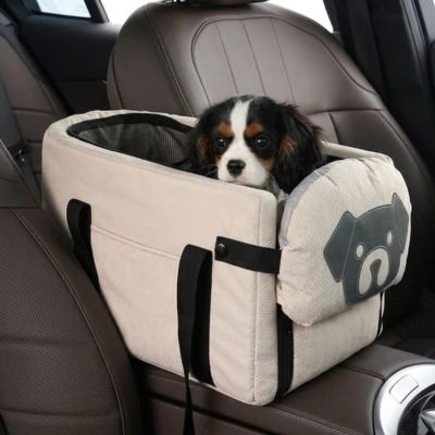 Sac de transport pour Chien chiot cocker assis dans le sac de transport