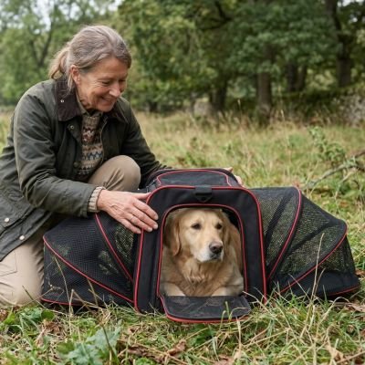 Sac de transport pour Chien chiot labrador coucher confortablement dans le sac de transport