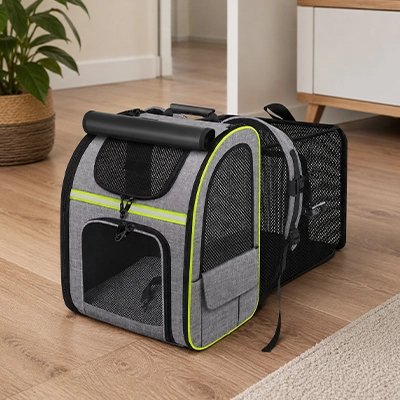 Sac de transport pour Chien démonstration du cote extendable
