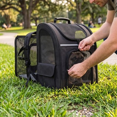 Sac de transport pour Chien pog dan s son dac de transport